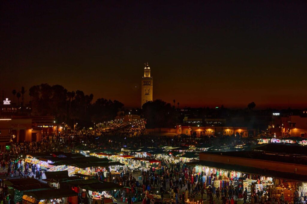 Koutoubia Mosque at dusk, Marrakech